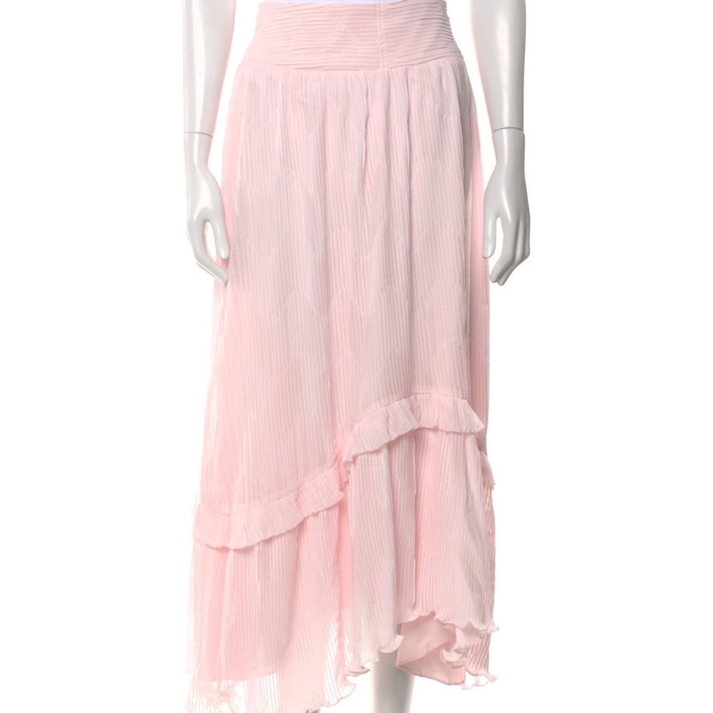 Ramy brook pink blush medium mid pleated ruffle nWt Skirt